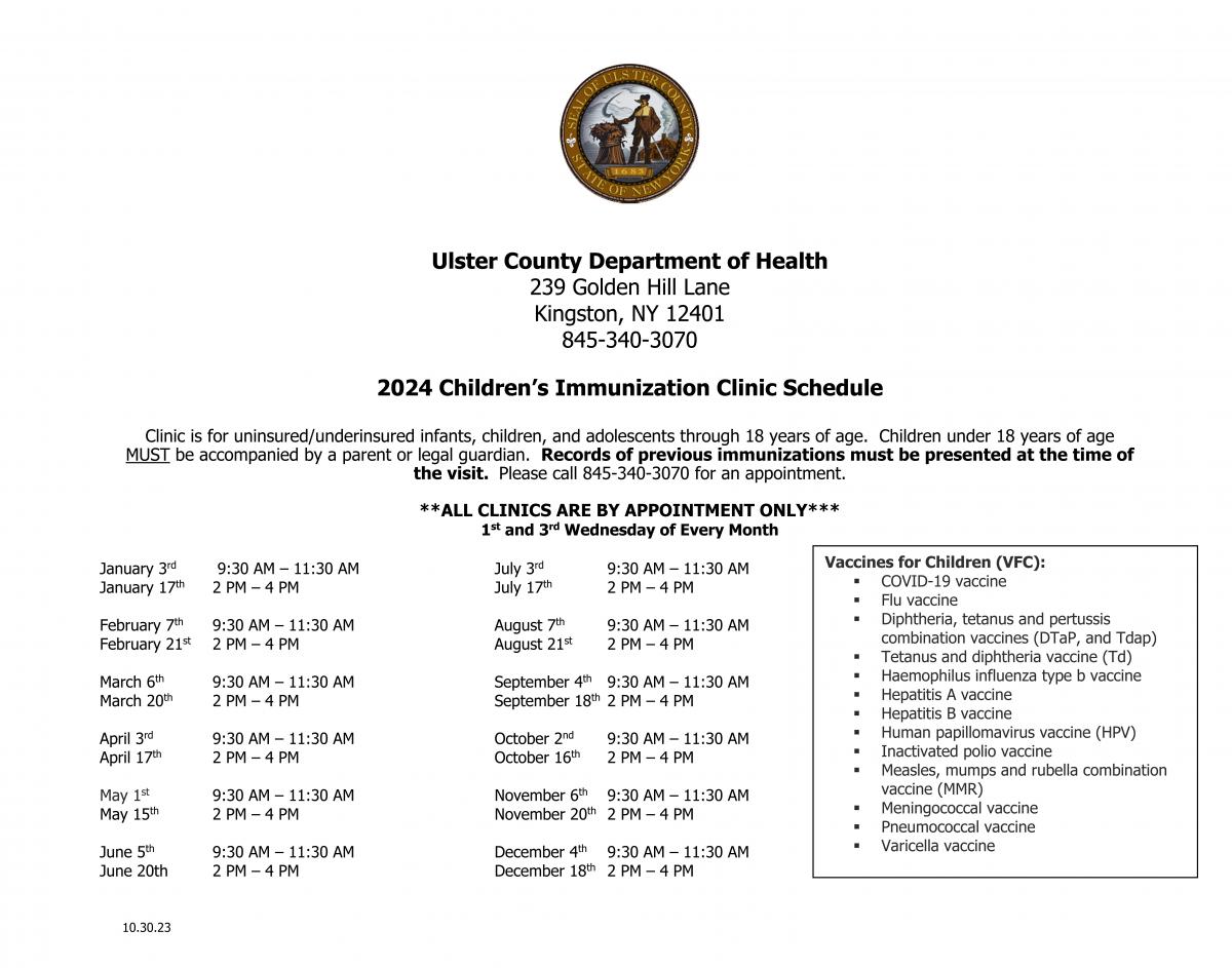 Health Department Clinics Ulster County